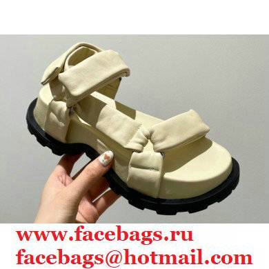 Jil Sander Outdoor Platform Straps Sandals Top Quality Beige 2021 - Click Image to Close