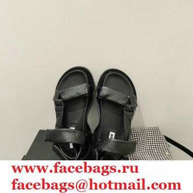 Jil Sander Outdoor Platform Straps Sandals Top Quality Black 2021