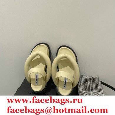 Jil Sander Outdoor Platform Toe Post Sandals Top Quality Beige 2021 - Click Image to Close
