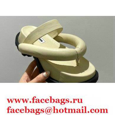 Jil Sander Outdoor Platform Toe Post Sandals Top Quality Beige 2021