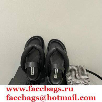 Jil Sander Outdoor Platform Toe Post Sandals Top Quality Black 2021