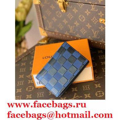Louis Vuitton Damier Infini 3D Leather Pocket Organizer Wallet N60439 Blue 2021 - Click Image to Close