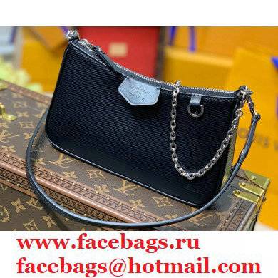 Louis Vuitton Epi Leather Easy Pouch On Strap Bag M80471 Black 2021 - Click Image to Close
