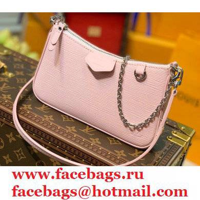 Louis Vuitton Epi Leather Easy Pouch On Strap Bag M80483 Rose Ballerine Pink 2021 - Click Image to Close