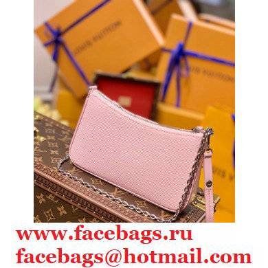Louis Vuitton Epi Leather Easy Pouch On Strap Bag M80483 Rose Ballerine Pink 2021 - Click Image to Close