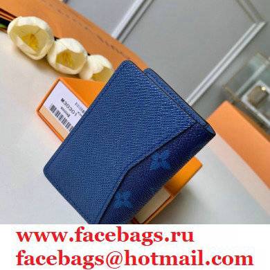 Louis Vuitton Monogram Canvas Pocket Organizer Wallet M30301 blue