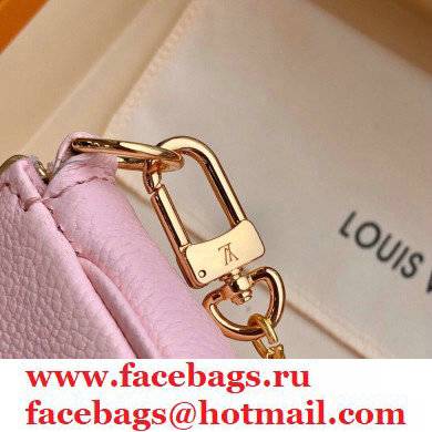 Louis Vuitton Monogram Empreinte Leather Mini Pochette Accessoires Bag M80501 Bouton de Rose Pink By The Pool Capsule Collection 2021