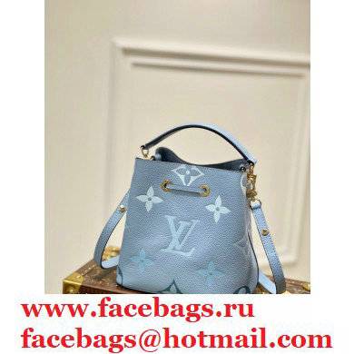 Louis Vuitton Monogram Empreinte Leather NeoNoe BB Bucket Bag M45709 Summer Blue By The Pool Capsule Collection 2021 - Click Image to Close