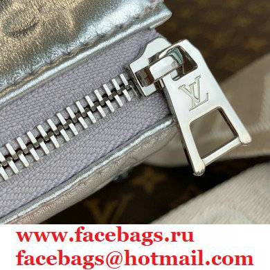 Louis Vuitton Monogram-embossed Lambskin Coussin PM Bag M57913 Silver 2021