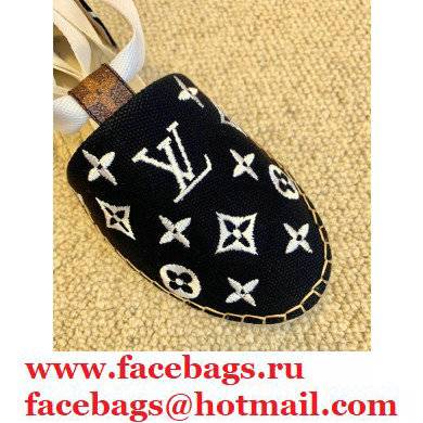Louis Vuitton Monogram-embroidered Canvas Starboard Flat Espadrilles Black 2021 - Click Image to Close