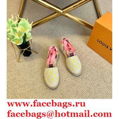 Louis Vuitton Monogram-embroidered Canvas Starboard Flat Espadrilles Yellow 2021 - Click Image to Close