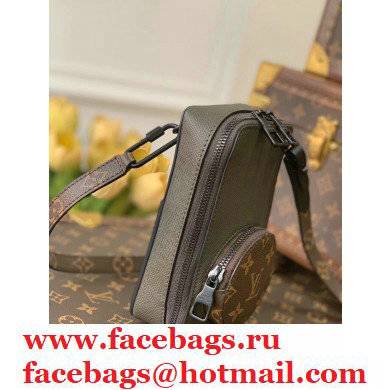 Louis Vuitton Taiga Leather Phone Box Bag M30581 Khaki Green 2021