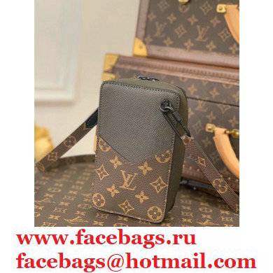 Louis Vuitton Taiga Leather Phone Box Bag M30581 Khaki Green 2021