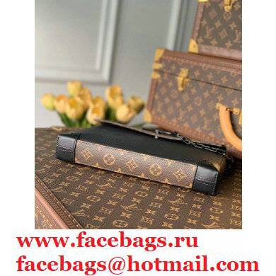 Louis Vuitton Taiga Leather Pochette Voyage Steamer Bag M30583 Black 2021