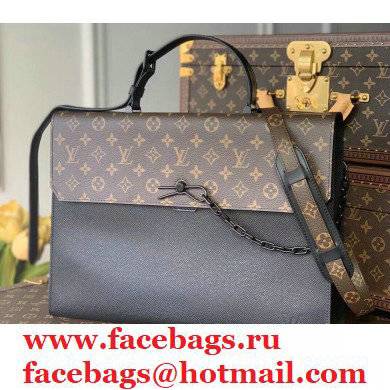 Louis Vuitton Taiga Leather Robusto Briefcase Bag M30591 Black 2021