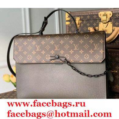 Louis Vuitton Taiga Leather Robusto Briefcase Bag M30591 Khaki Green 2021