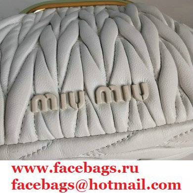 Miu Miu Belle Nappa Leather Mini Bag 5BP016 White - Click Image to Close