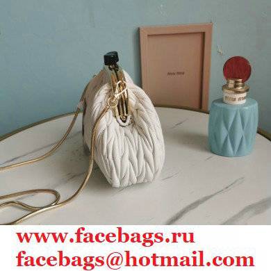 Miu Miu Belle Nappa Leather Small Bag 5BP016 White - Click Image to Close