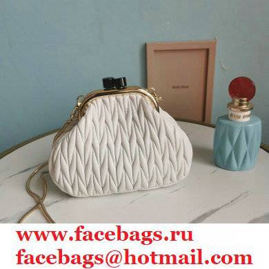 Miu Miu Belle Nappa Leather Small Bag 5BP016 White