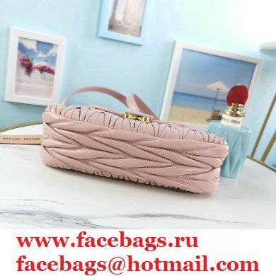 Miu Miu Coffer Matelasse Nappa Leather HandBag 5BH188 Nude Pink - Click Image to Close