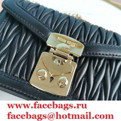 Miu Miu Confidential Matelasse Nappa Leather Bag 5BH099 Black - Click Image to Close
