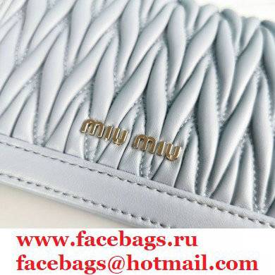 Miu Miu Confidential Matelasse Nappa Leather Bag 5BH099 Gray