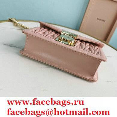Miu Miu Confidential Matelasse Nappa Leather Bag 5BH099 Nude Pink - Click Image to Close