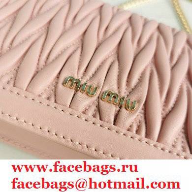Miu Miu Confidential Matelasse Nappa Leather Bag 5BH099 Nude Pink
