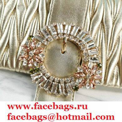Miu Miu Matelasse Nappa Leather Bag 5BH095 Gold - Click Image to Close