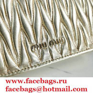 Miu Miu Matelasse Nappa Leather Bag 5BH095 Gold
