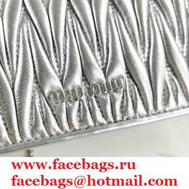 Miu Miu Matelasse Nappa Leather Bag 5BH095 Silver - Click Image to Close