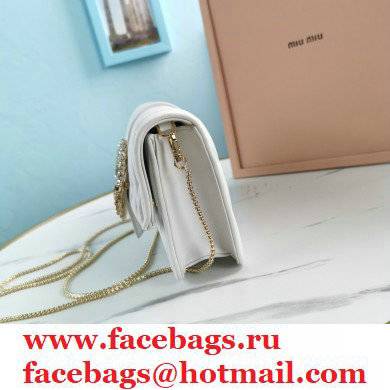 Miu Miu Matelasse Nappa Leather Bag 5BH095 White - Click Image to Close
