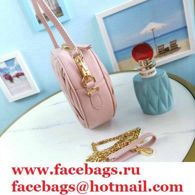 Miu Miu Matelasse Nappa Leather Heart Bag 5BH166 Nude Pink - Click Image to Close