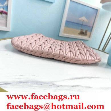 Miu Miu Matelasse Nappa Leather Shoulder Bag 5BC085 Nude Pink
