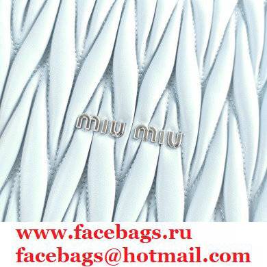 Miu Miu Matelasse Nappa Leather Shoulder Bag 5BH189 Light Blue - Click Image to Close