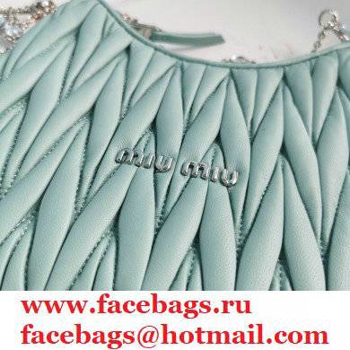 Miu Miu Matelasse Nappa Leather Shoulder Bag 5BH189 Light Green - Click Image to Close