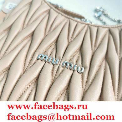 Miu Miu Matelasse Nappa Leather Shoulder Bag 5BH189 Nude - Click Image to Close
