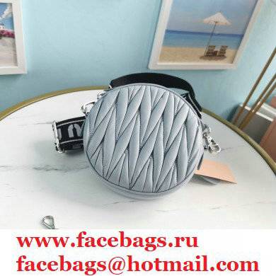 Miu Miu Matelasse Nappa Leather Shoulder Bag 5BH191 Light Blue - Click Image to Close