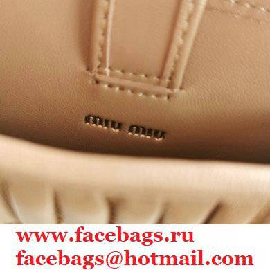 Miu Miu Shine Matelasse Leather Badge Holder Bag 5ZH079 Nude - Click Image to Close