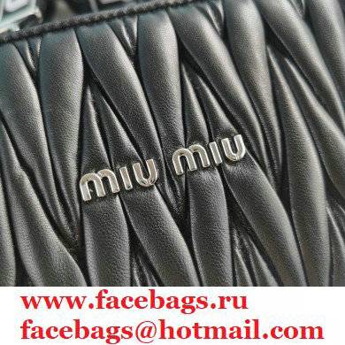 Miu Miu Shine Matelasse Shoulder Bag 5BH190 Black