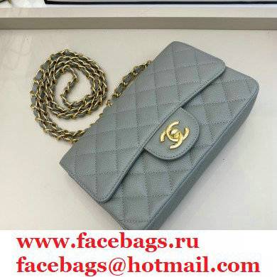 chanel 1116 mini flap bag in caviar leather etain with gold hardware - Click Image to Close