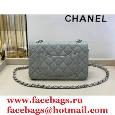 chanel 1116 mini flap bag in caviar leather etain with silver hardware - Click Image to Close