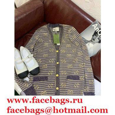 gucci Lame stripes and GG jacquard cardigan 644773 2021 - Click Image to Close
