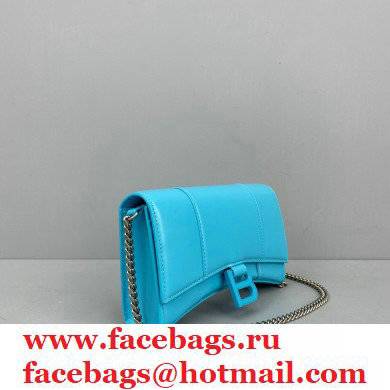 Balenciaga Cowhide B Metal buckle Chain bag in Blue Bb015