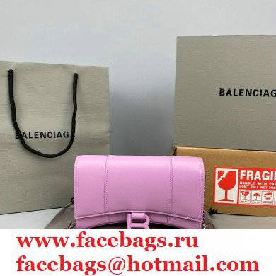 Balenciaga Cowhide B Metal buckle Chain bag in Pink Bb017