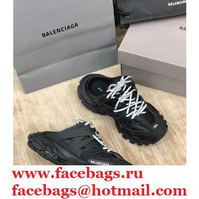 Balenciaga Nylon and mesh cloth Trackmules shoes in Black Bs001