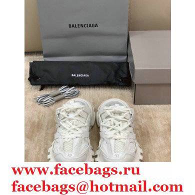 Balenciaga Nylon and mesh cloth Trackmules shoes in White Bs001 - Click Image to Close
