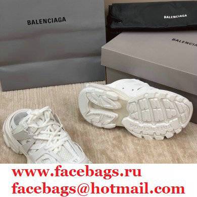 Balenciaga Nylon and mesh cloth Trackmules shoes in White Bs001 - Click Image to Close