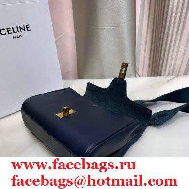Celine Cowhide TEEN SOFT 16 Messenger Bag in Navy Blue 2021 - Click Image to Close