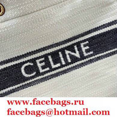 Celine Squared Cabas Tote Bag in Plein soleil Textile and Calfskin Black 2021 - Click Image to Close